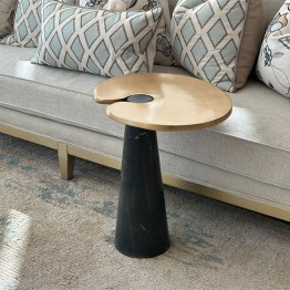 Modern side table with a black marble base 70020