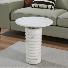 Modern side table, white marble, 47567