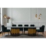 Dining table with 12 chairs, modern style, CAS-347