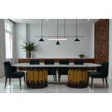 Dining table with 12 chairs, modern style, CAS-347