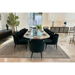 Dining table with 12 chairs, modern style, CAS-347
