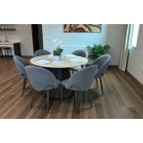 طاولة طعام 6 كراسي مودرن دائرية  TG-2410/A389 