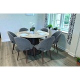 طاولة طعام 6 كراسي مودرن دائرية  TG-2410/A389 