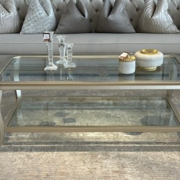 Modern 3 Piece Champagne Tea Table Set T-07