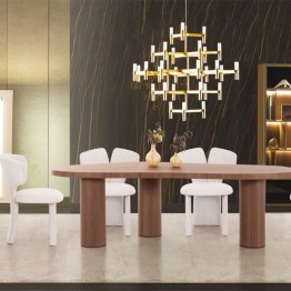 Dining table with 8 chairs and modern buffet LZ-339DT