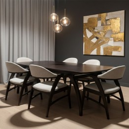 Dining table with 6 chairs, modern Malaysian style, IM-2624T