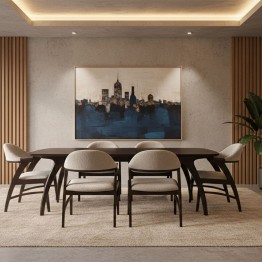 Dining table with 6 chairs, modern Malaysian style, IM-2624T