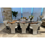 Dining table with 8 chairs and modern buffet LZ-339DT
