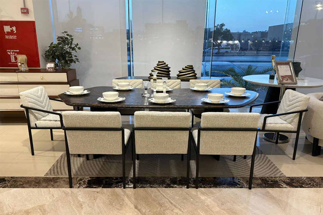 Dining table with 8 chairs and modern buffet LZ-406DT