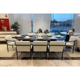 Dining table with 8 chairs and modern buffet LZ-406DT