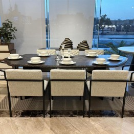 طاولة طعام 8 كراسي  مودرن LZ-406DT