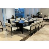Dining table with 8 chairs and modern buffet LZ-406DT