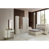 Modern Turkish bedroom set with a 6-door wardrobe (Siesta)