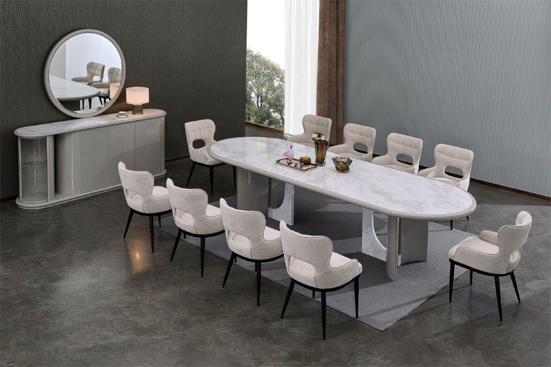 Modern Dining Table with 12 Chairs 325