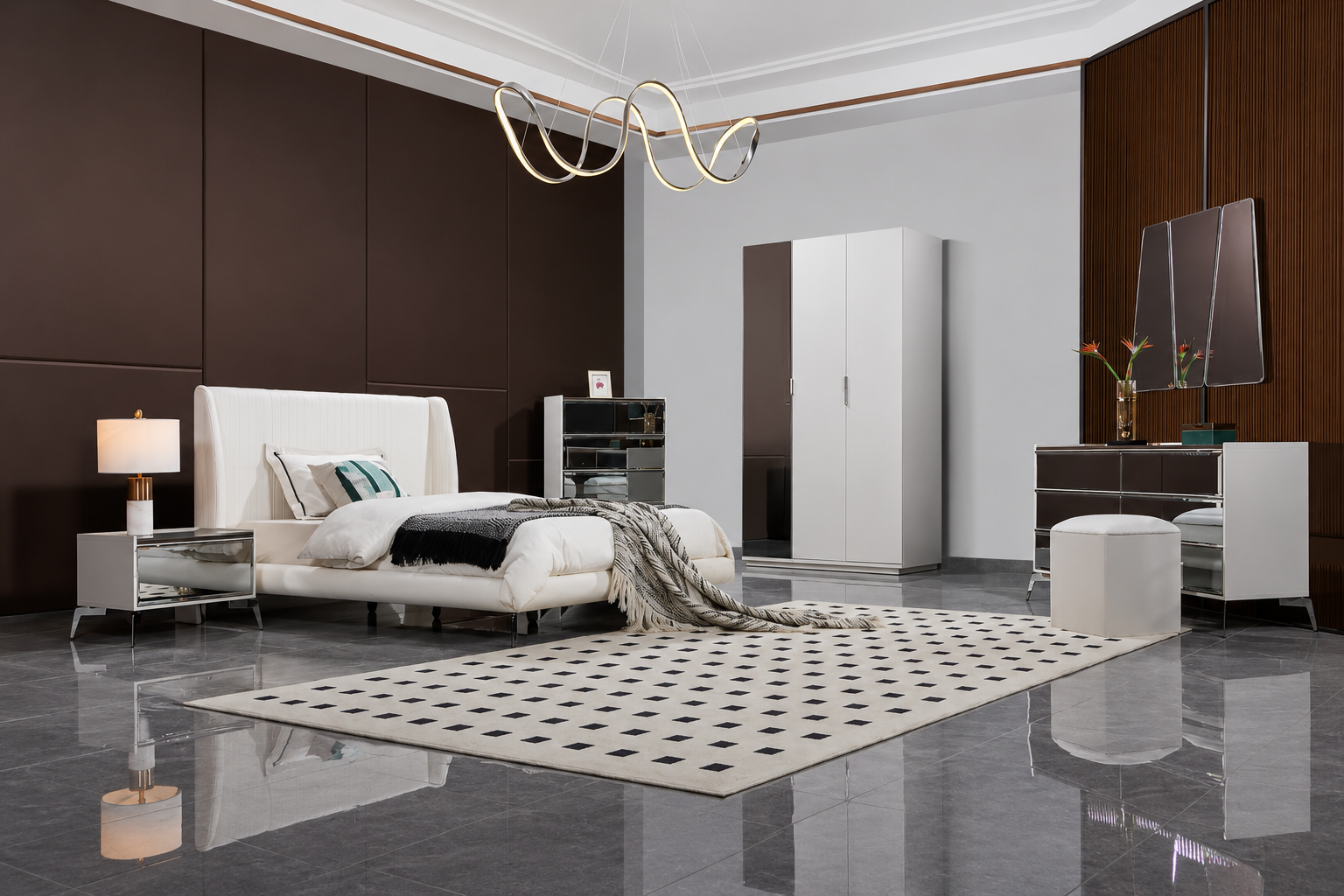 غرفه نوم مفرد مودرن بسرير 264-1B